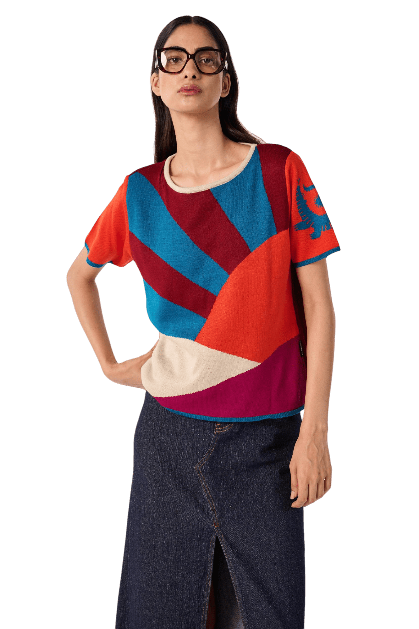 Almost Midnight Half Sleeve Tshirt - House of Saloni Jain