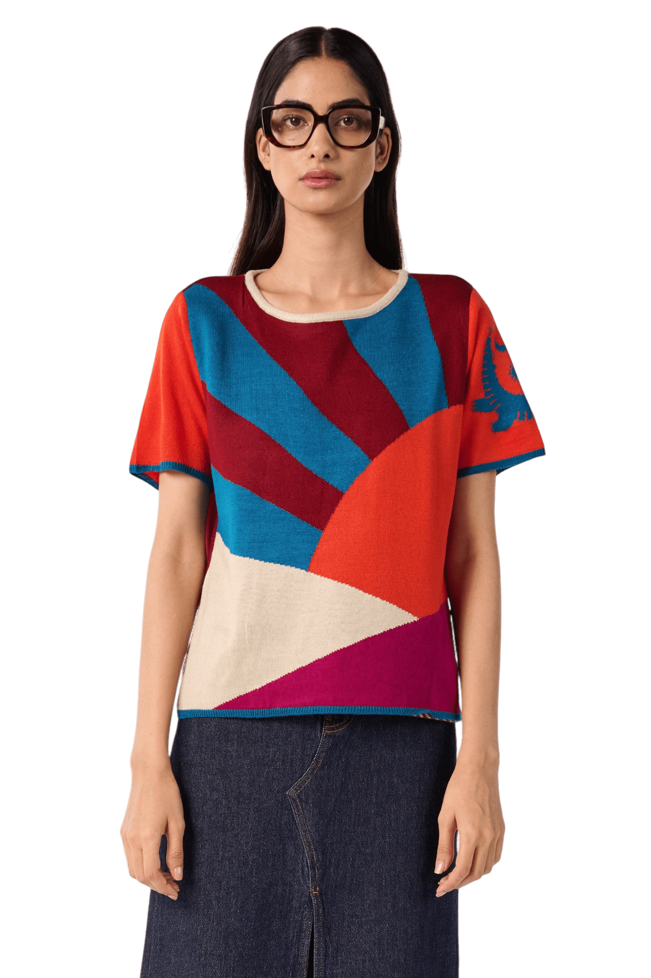 Almost Midnight Half Sleeve Tshirt - House of Saloni Jain