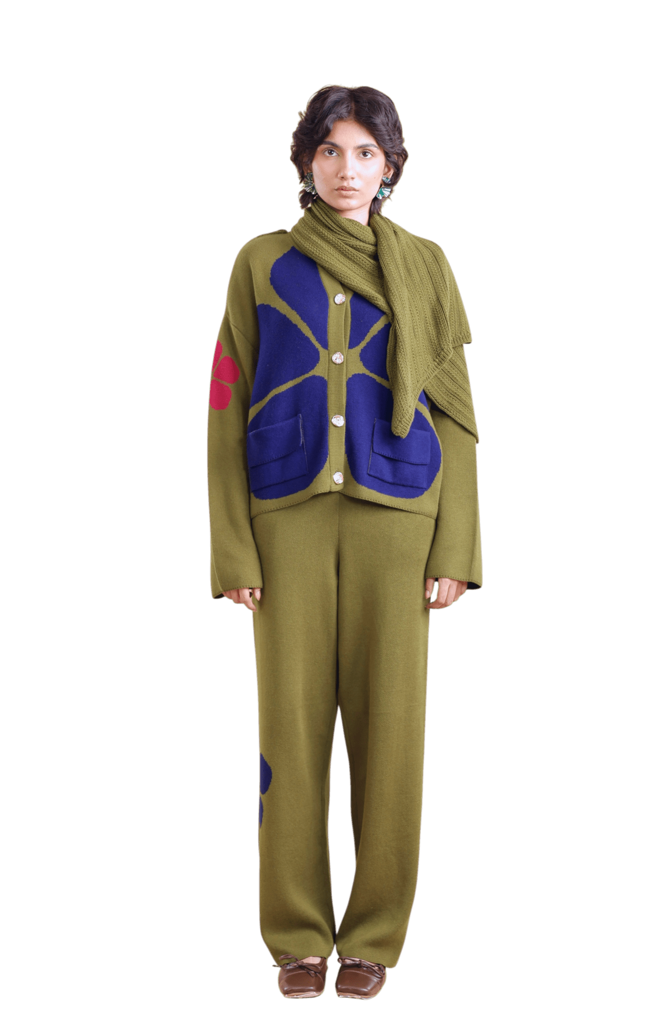 Rodeo Scarf Jacket Set - House of Saloni Jain