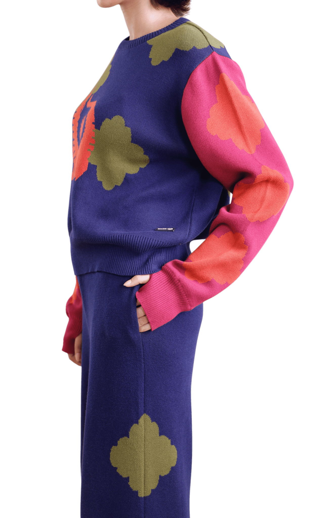 Silent Disco crew neck cotton knit jumper — view 3