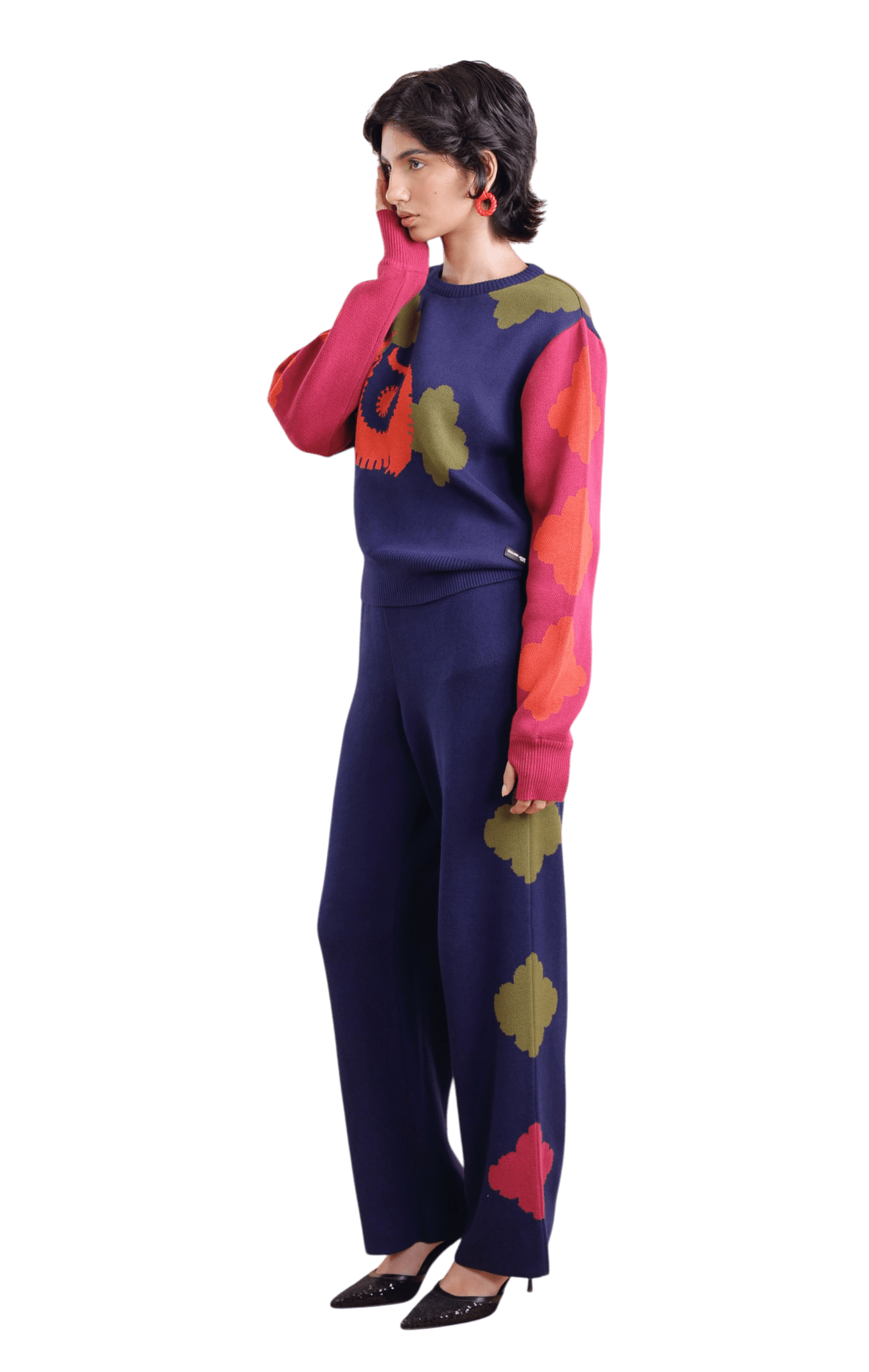 Silent Disco crew neck cotton knit jumper — view 5
