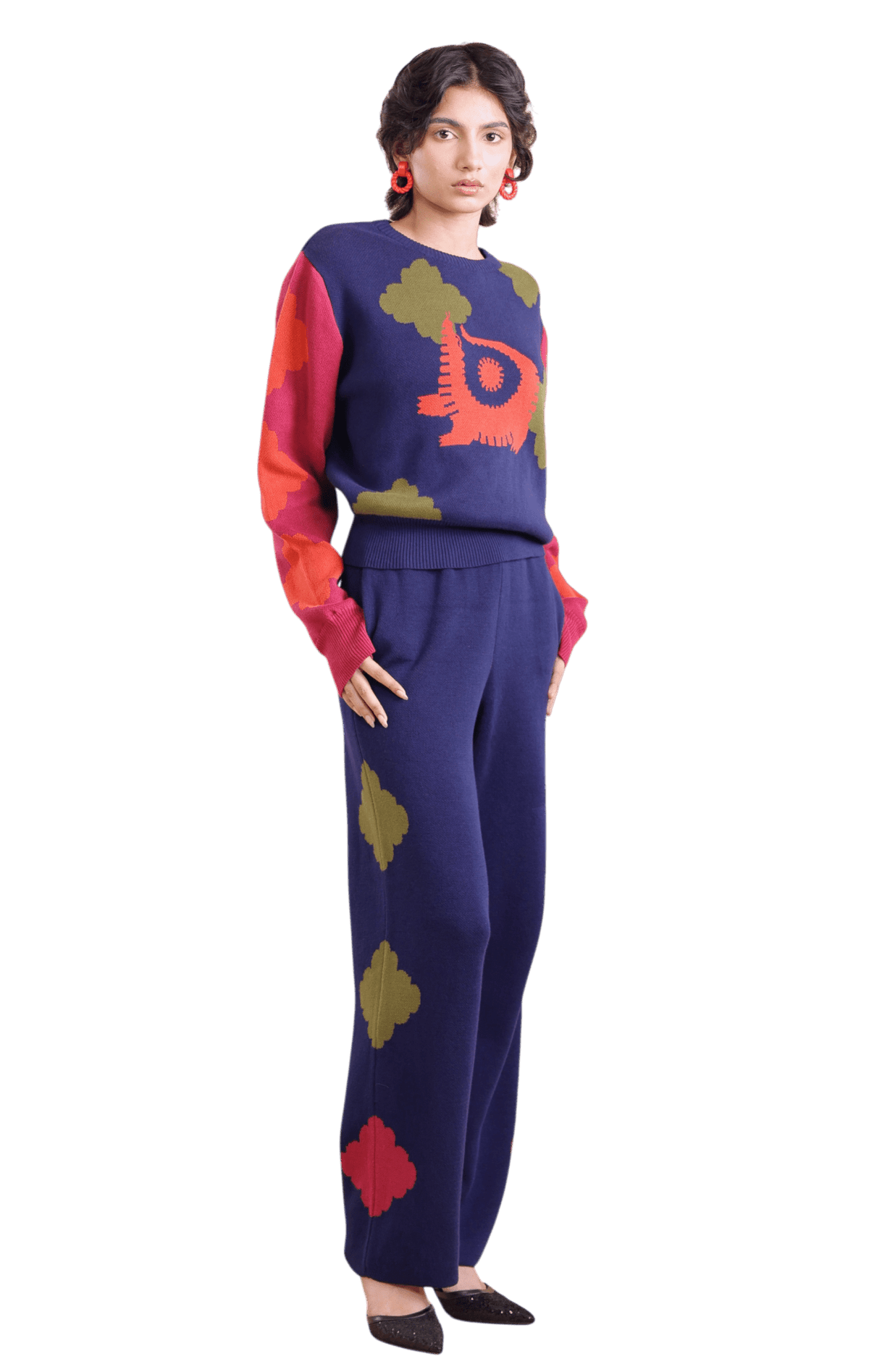 Silent Disco crew neck cotton knit jumper — view 4