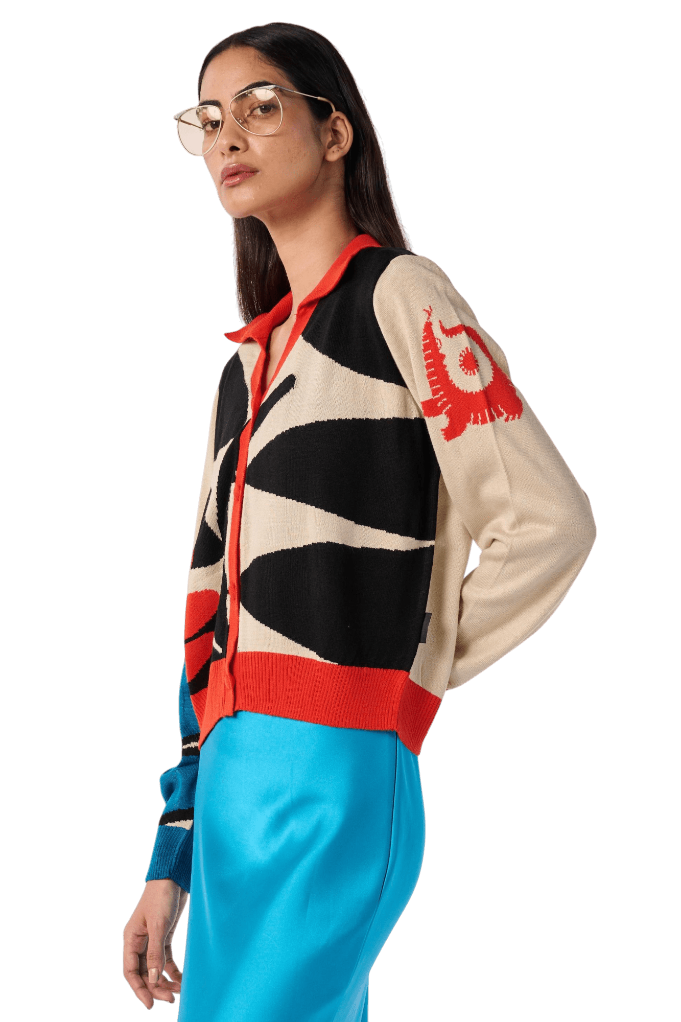 Double Exposure Full Sleeve Shirt - House of Saloni Jain