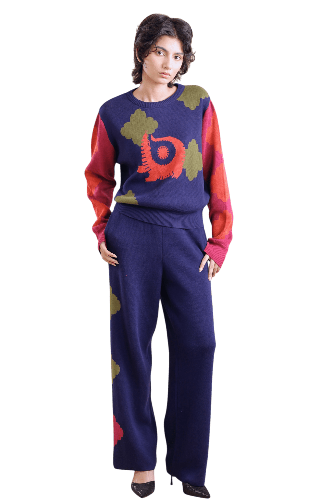 Silent Disco crew neck cotton knit jumper — view 6