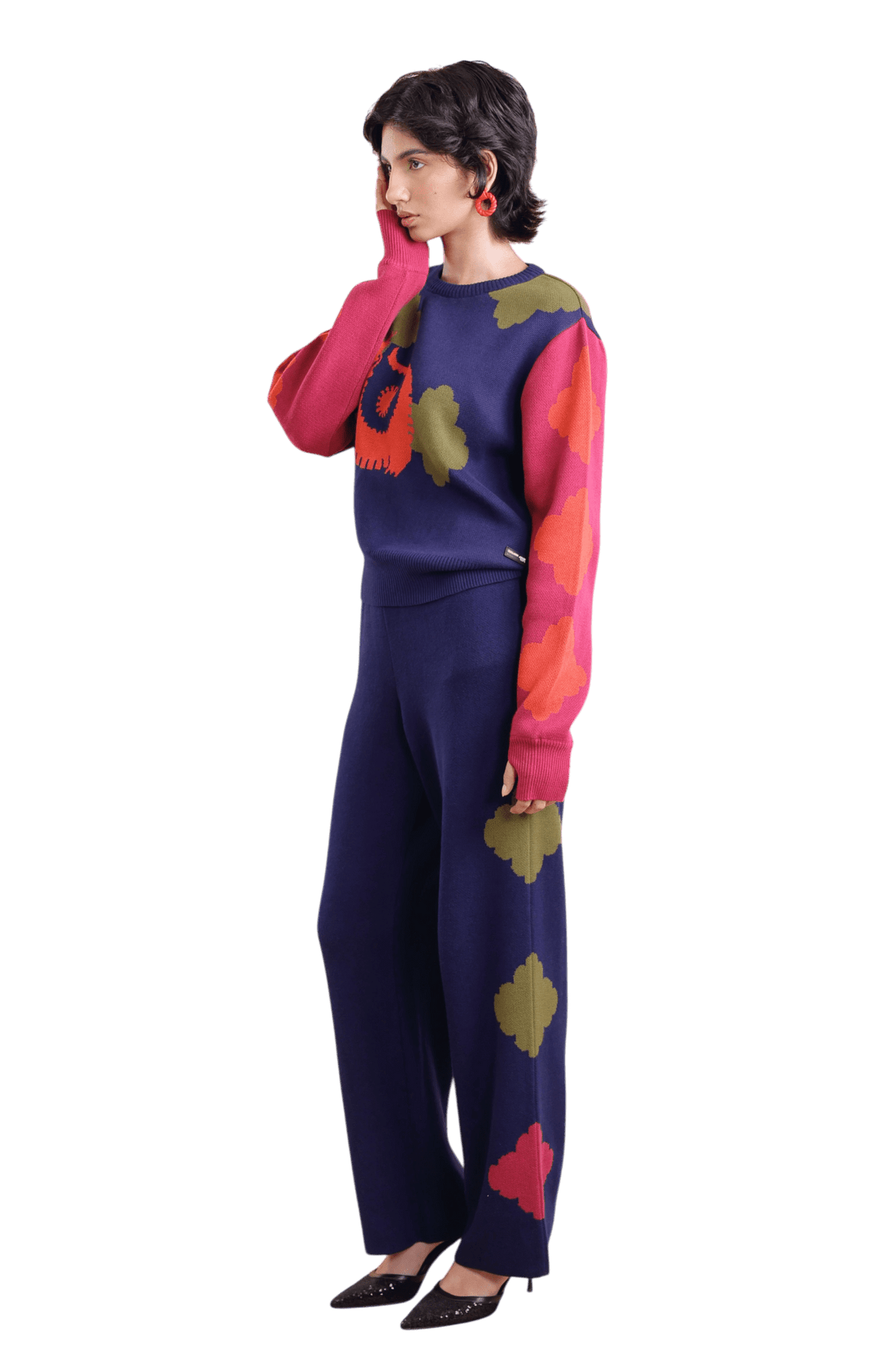 Silent Disco crew neck cotton knit jumper — view 5