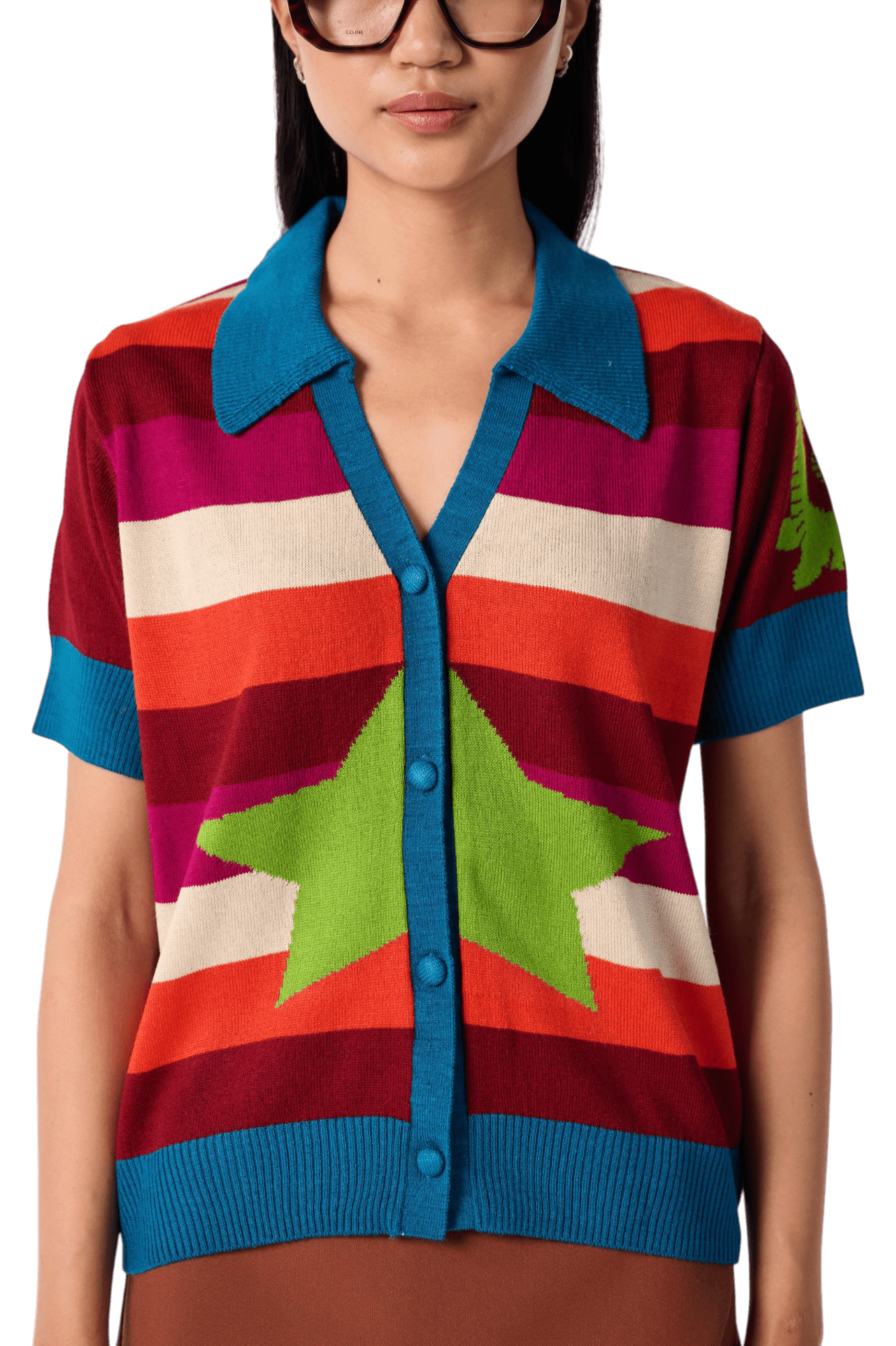 Wonderland Half Sleeve Shirt - House of Saloni Jain